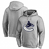 Men's Customized Vancouver Canucks Gray All Stitched Pullover Hoodie,baseball caps,new era cap wholesale,wholesale hats